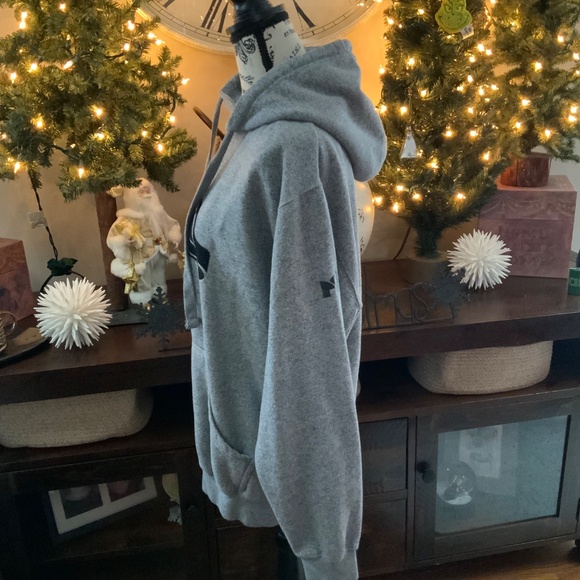 Like New Women’s Grey Black Hoodie Sweatshirt Sz L - Picture 4 of 8